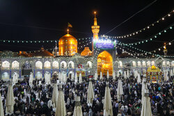 حرم مطهر امام رضا(ع) در شب عید سعید غدیر خم