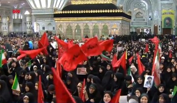 تصاویری از آیین تجدید میثاق با آرمان‌های امام خمینی (ره) در مرقد مطهر