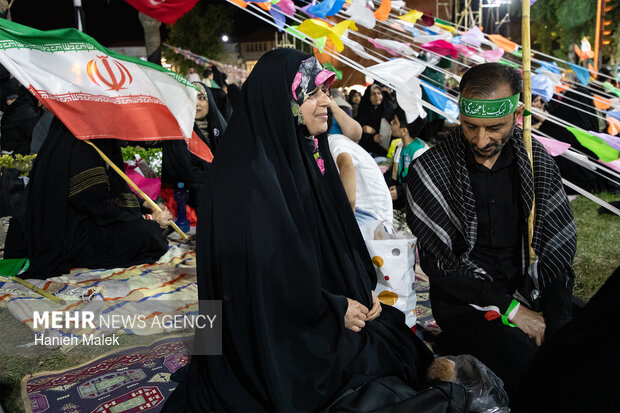 جشن عید غدیر در نود و پنجمین شب تجمع مردم در گرگان