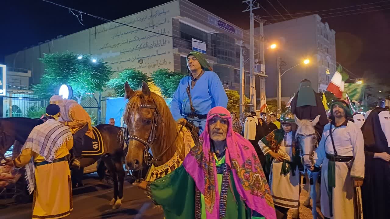 بازسازی واقعه غدیر خم در نود و پنجمین تجمع شبانه مردم ساوه