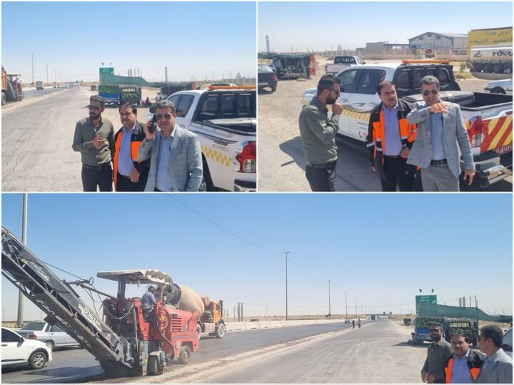 بهسازی آسفالت پل روگذر و سهراهی شهر چغادک آغاز شد بهسازی آسفالت پل روگذر و سهراهی شهر چغادک آغاز شد