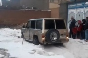 بارش سنگین تگرگ و برف در شهرستان اهر
