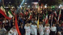 تجمع شبانه مردم انقلابی شیروان