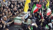 آیین وداع با پیکر سروان شهید «جواد جعفرزاده» در تجمع شبانه رشت