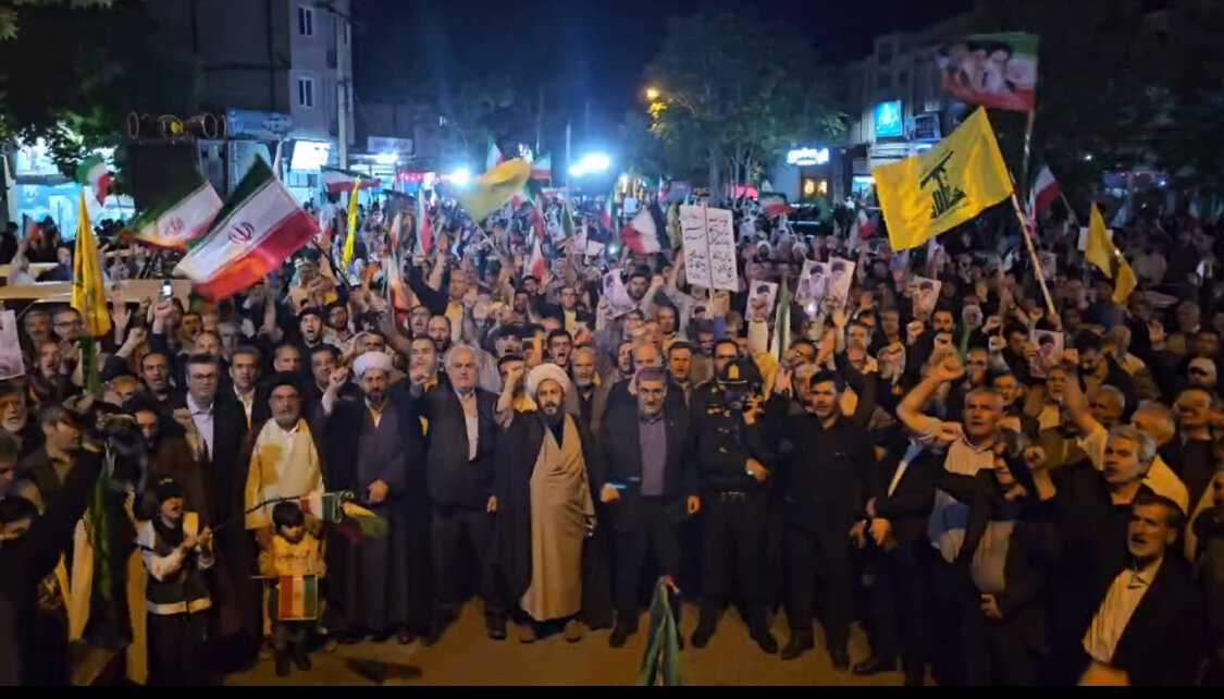 مردم خوی در واکنش به حمله موشکی سپاه؛ «نیروهای نظامی تشکر تش