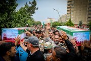 بدرقه پیکر مطهر شهدای نیروی پدافند هوایی ارتش در تهران