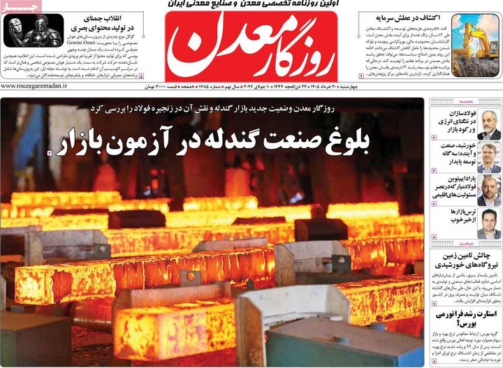 روزنامه های اقتصادی ۲۰ خرداد