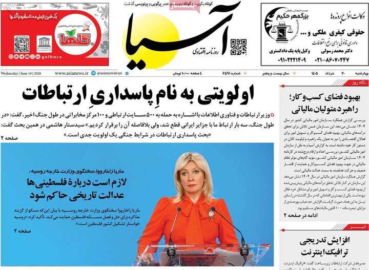 روزنامه های اقتصادی ۲۰ خرداد