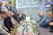سنگ مزار جدید «سردار شهید غلامعلی رشید» رونمایی و نصب شد