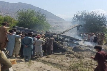 کشته شدن ۲۲ نفر در سقوط یک بالگرد نظامی پاکستان