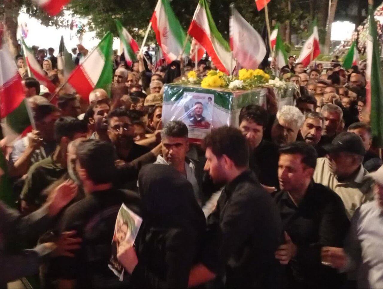 تشییع پیکر مطهر شهید پدافند هوایی در نیشابور