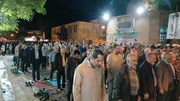 اقامه نماز استغاثه به درگاه امام زمان(عج) در بیجار