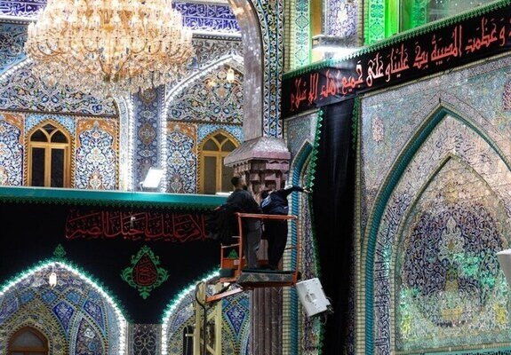 سیاه پوش شدن حرم های کربلا در آستانه محرم