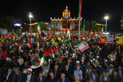 فریاد «ایران ایران» تبریزی‌ها در صد و ششمین اجتماع شبانه بیعت با رهبری