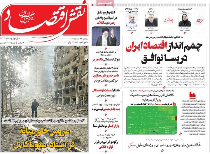 روزنامه‌های اقتصادی ۲۴ خرداد