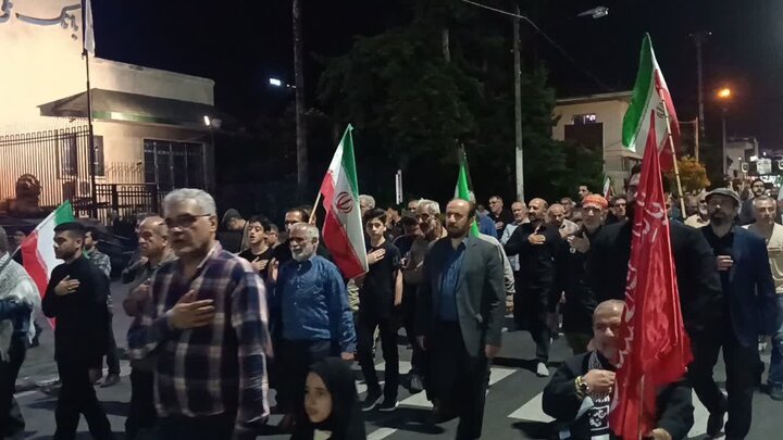 راهپیمایی اقتدار شبانه در نوشهر