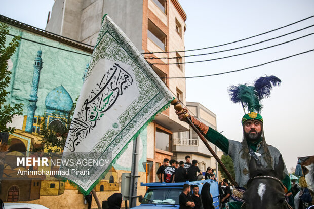 حرکت ورود کاروان نمادین امام حسین(ع) به کربلا در قم