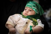 حضور کودکان سراسر کشور در مراسم شیرخوارگان حسینی در حرم رضوی