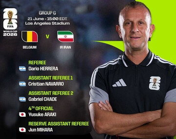 Dario Herrera to officiate Iran vs. Belgium