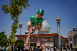مراسم «شیرخوارگان حسینی» در حرم شاهچراغ (ع)