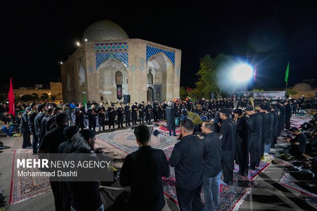 عزاداری شب چهارم محرم در بقعه شیخ جبرائیل کلخوران اردبیل