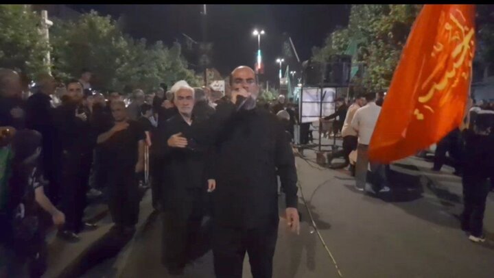 مداحی کردی و شور حسینی در تجمعات شبانه عزاداران کامیاران