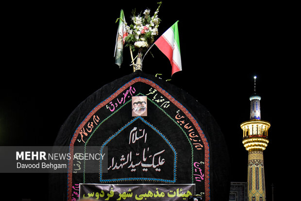 شب چهارم محرم در حرم رضوی