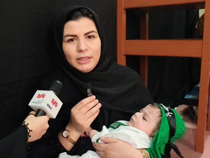 اشکهای مادرانه در سوگ علیاصغر(ع)؛ نذر تربیت سربازان حسینی برای وطن