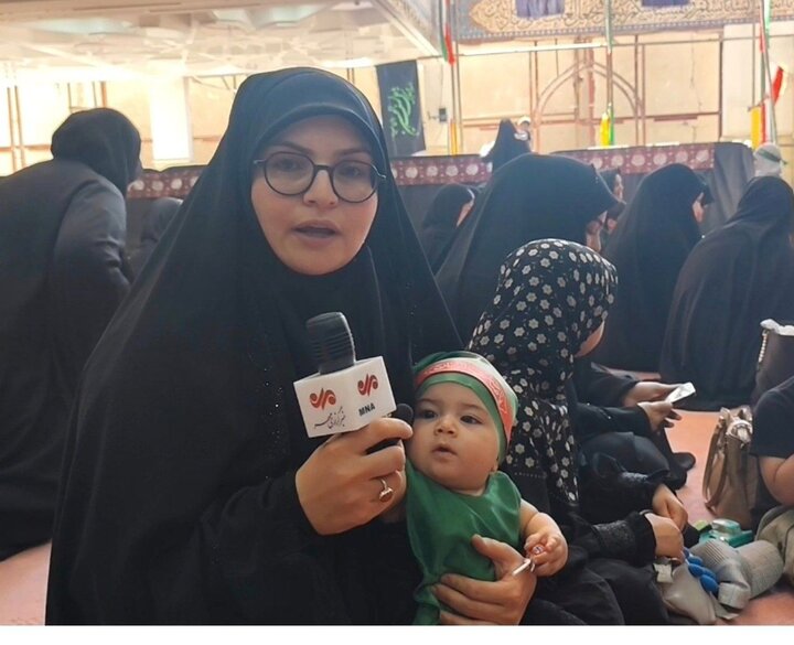اشکهای مادرانه در سوگ علیاصغر(ع)؛ نذر تربیت سربازان حسینی برای وطن