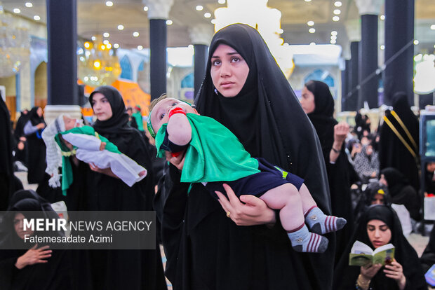 آیین شیرخوارگان حسینی در مسجد مقدس جمکران