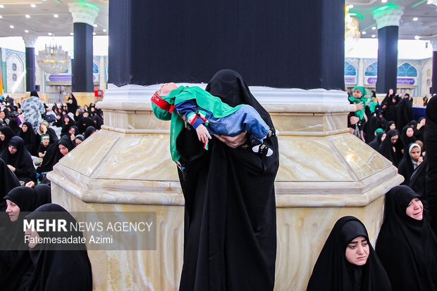 آیین شیرخوارگان حسینی در مسجد مقدس جمکران