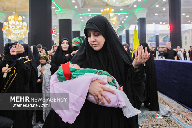 آیین شیرخوارگان حسینی در مسجد مقدس جمکران