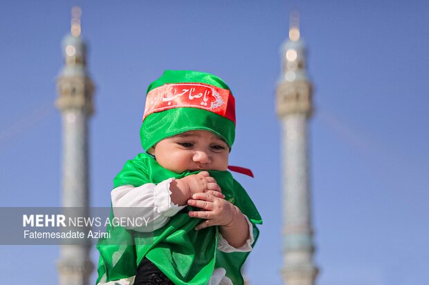 آیین شیرخوارگان حسینی در مسجد مقدس جمکران