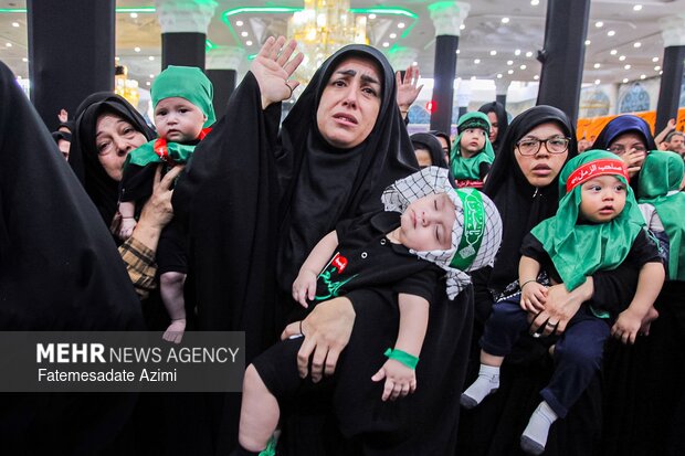 آیین شیرخوارگان حسینی در مسجد مقدس جمکران