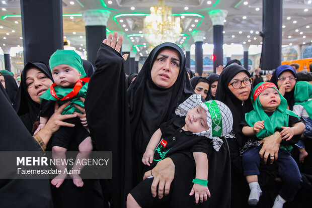آیین شیرخوارگان حسینی در مسجد مقدس جمکران