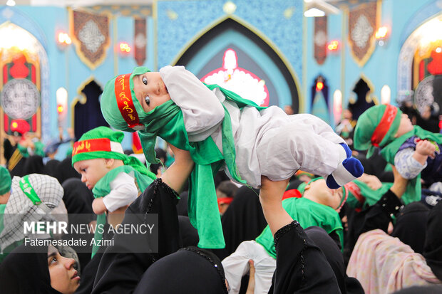 آیین شیرخوارگان حسینی در مسجد مقدس جمکران