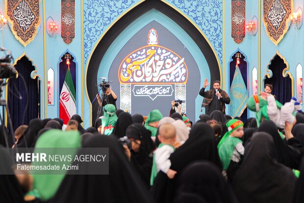 آیین شیرخوارگان حسینی در مسجد مقدس جمکران