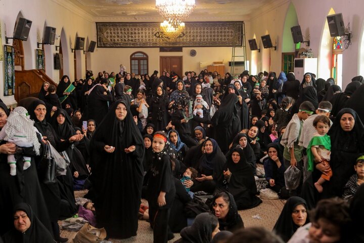 مادران فومنی در سوگ حضرت علی‌اصغر(ع) اشک ریختند
