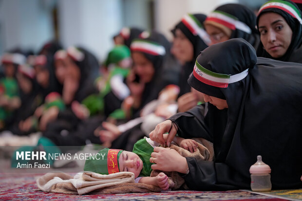 مراسم «شیرخوارگان حسینی» در حرم شاهچراغ (ع)