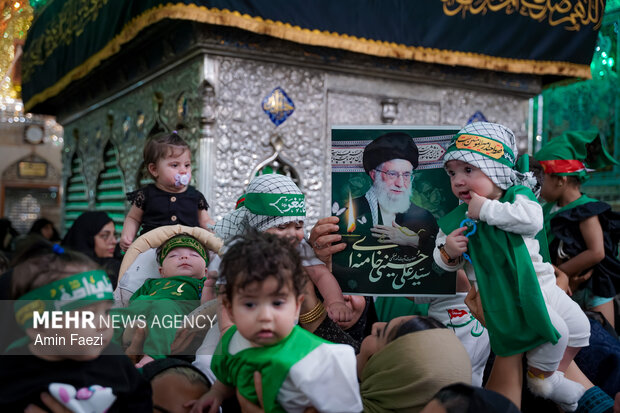 مراسم «شیرخوارگان حسینی» در حرم شاهچراغ (ع)