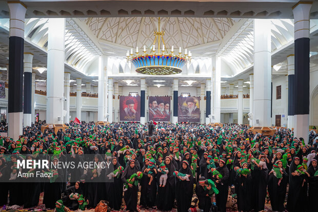 مراسم «شیرخوارگان حسینی» در حرم شاهچراغ (ع)