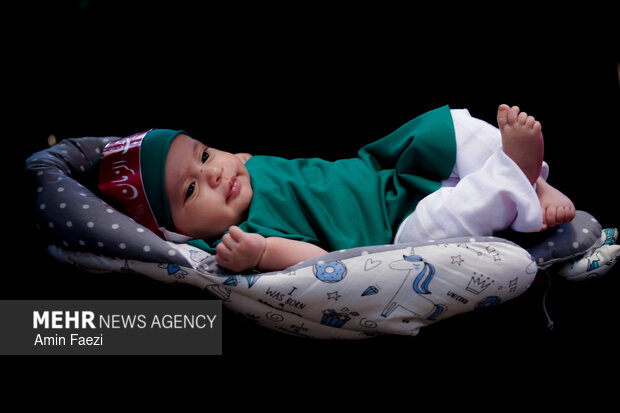 مراسم «شیرخوارگان حسینی» در حرم شاهچراغ (ع)