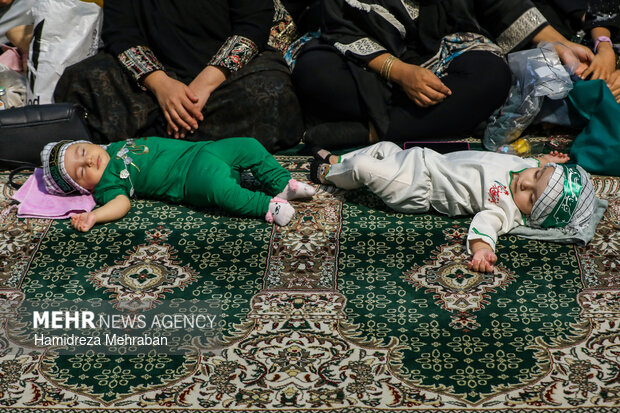 مراسم شیرخوارگان حسینی در حرم عبدالعظیم حسنی(ع)