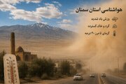 گرمای سوزان و تندبادهای گردوخاکی؛ ۴ شهرستان سمنان در وضعیت هشدار