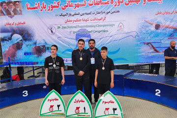 کسب چهار مدال کشوری به همت شناگر روشندل آذربایجان‌شرقی