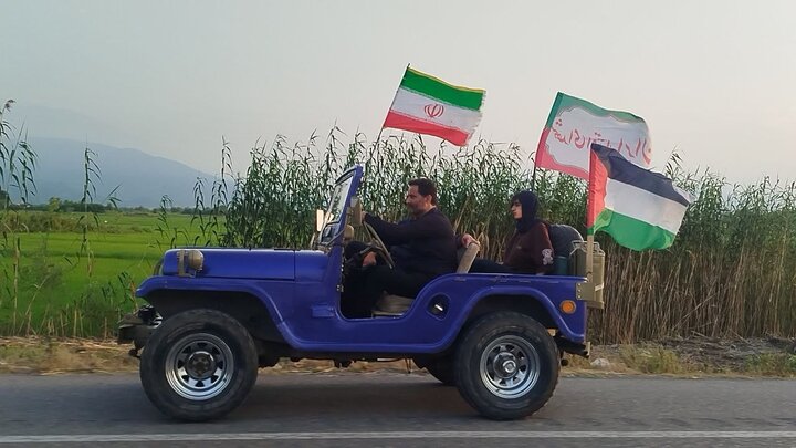 رژه خودرویی پویش «میثاق با ولایت» در رودسر