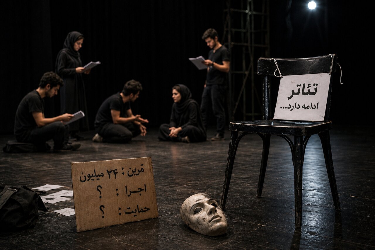 تمرین تئاتر «لاکچری» شد؛ هزینه چندین میلیونی بدون پشتوانه اجرا! تمرین تئاتر «لاکچری» شد؛ هزینه چندین میلیونی بدون پشتوانه اجرا!