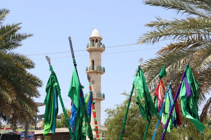 قشم،امام،مسجد،عزاداري،محرم،آيين،جزيره،مراسم،علي،علم،اشاره،حض ...