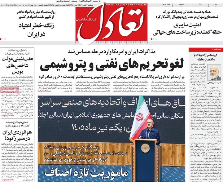 روزنامه‌های اقتصادی ۲ تیر