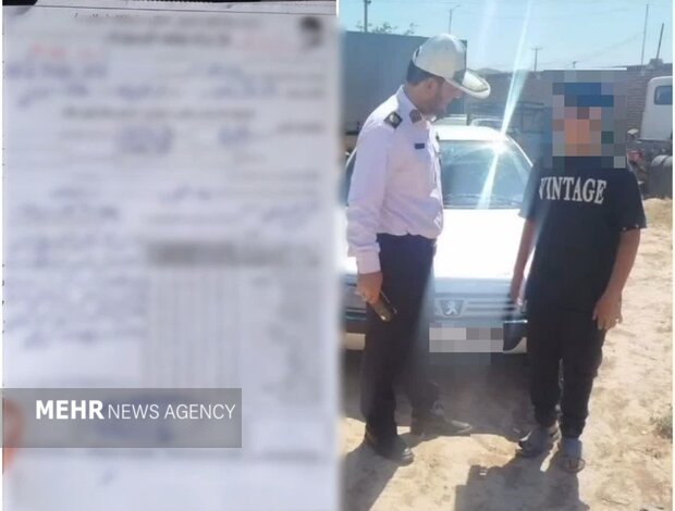 جانشین پلیس‌راه خراسان شمالی: پژو ۴۰۵ با راننده ۱۲ ساله توقیف شد
